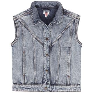 Vichy Denim Gilet -Tumble 'N Dry