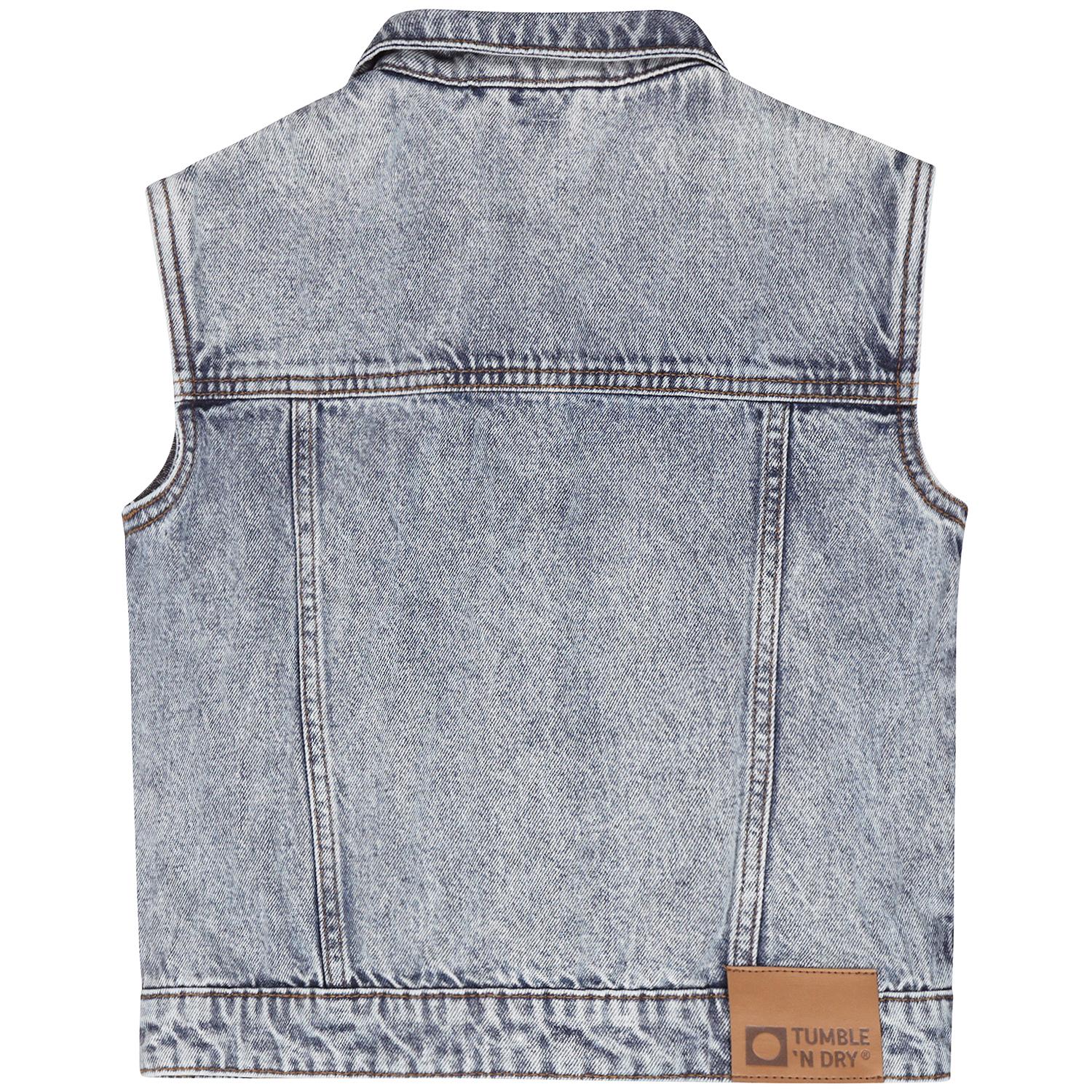 Vichy Denim Gilet -Tumble 'N Dry