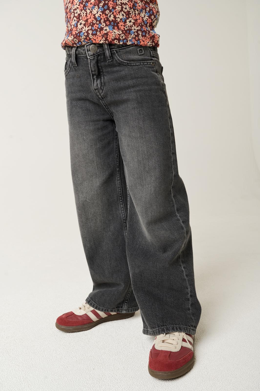 Jara Grey Wide Jeans -Tumble 'N Dry